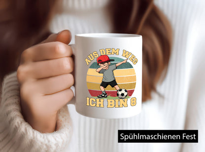 8. Geburtstag | 8 Jahre Fußball Junge Fußballer Geschenkidee Humor Tasse