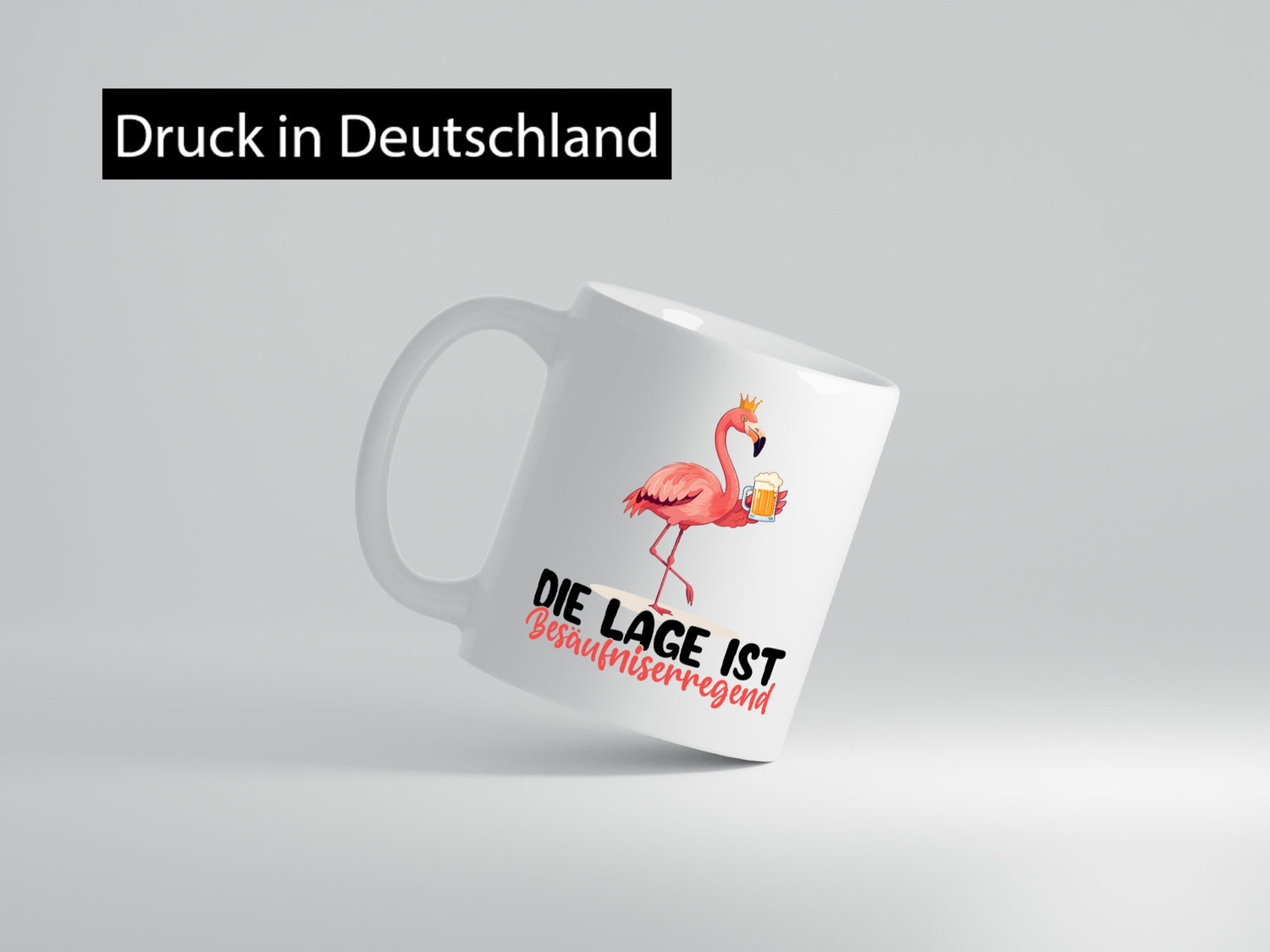 Die lage ist Besäufniserregend | Bier Flamingo Geschenkidee Humor Tasse