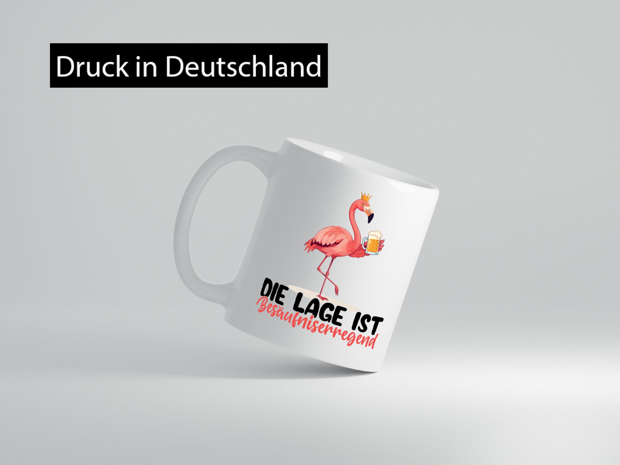 Die lage ist Besäufniserregend | Bier Flamingo Geschenkidee Humor Tasse
