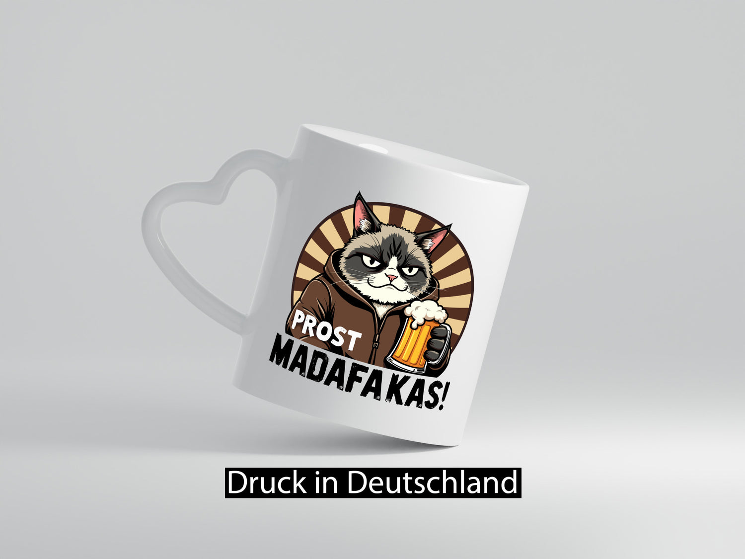 Prost Madafakas | Biertrinker Böse Katze Geschenk Tierliebhaber Humor lustiger