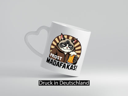 Prost Madafakas | Biertrinker Böse Katze Geschenk Tierliebhaber Humor lustiger