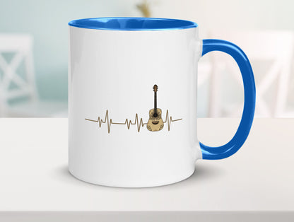 Gitarre Herzschlag | Motiv Musiker Rock Musik lustig Humor Geschenkidee