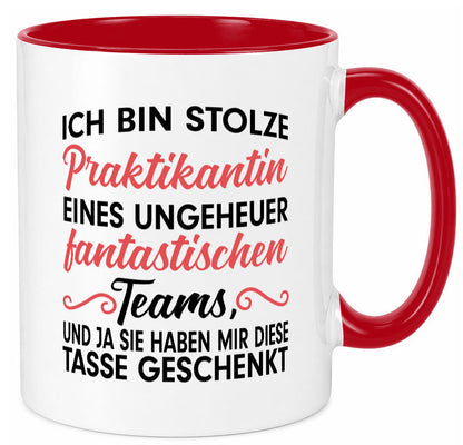 Stolze Praktikantin | Arbeitswelt Tasse Praktikum Geschenk Arbeit Kollegen Büro