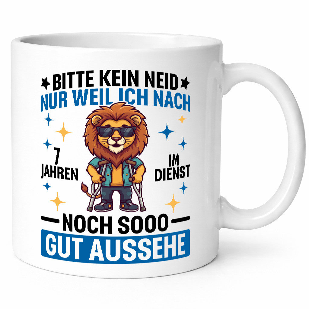 7 Jahre im Dienst | Arbeitsjubiläum Arbeit Geschenkidee Kollegen Büro Humor