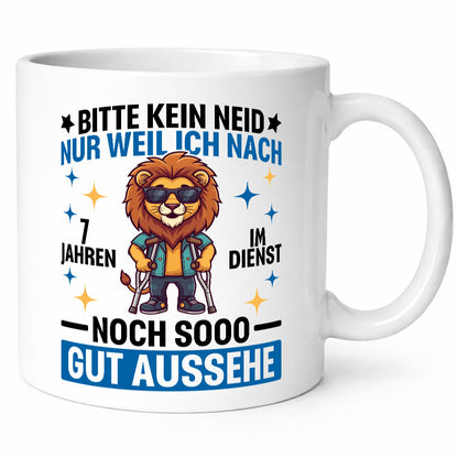 7 Jahre im Dienst | Arbeitsjubiläum Arbeit Geschenkidee Kollegen Büro Humor