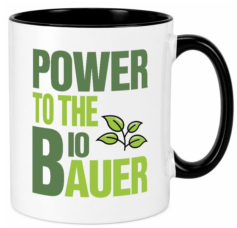 Bio Bauer Power | Landwirt Tasse Bauernhof Spruch lustig Humor Geschenkidee