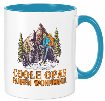Coole Opas fahren Wohnmobil | Opa Wanderer Berge Humor Familie Geschenkidee Tasse