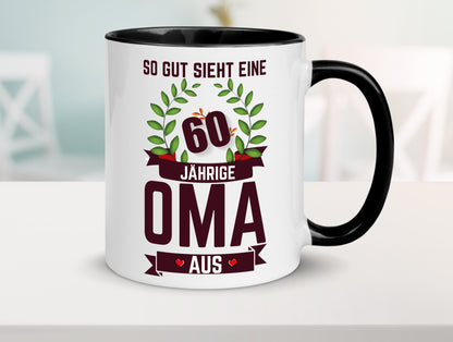 60. Geburtstag | 60 Jährige Oma Großmutter Geschenk Familie Geschenkidee Tasse