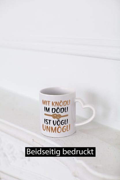 Mit Knödli ist Dödli Vögli unmögli | Knoten lustiger Spruch Geschenk Humor