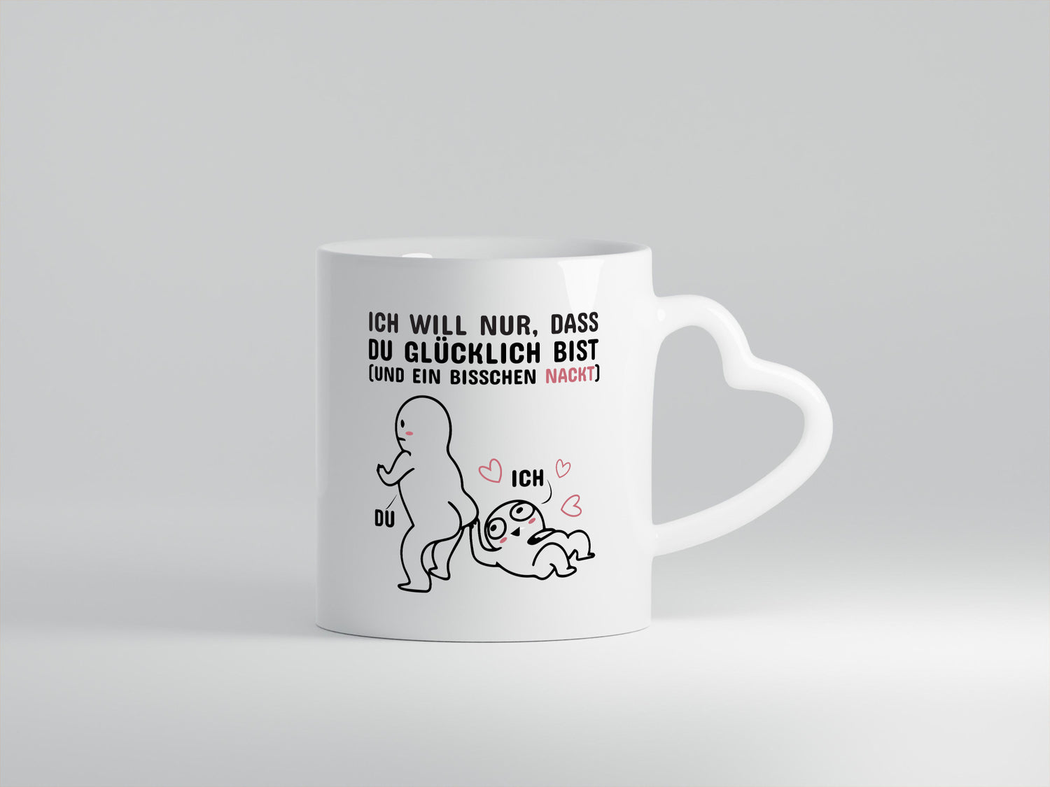 Nur ein bisschen nackt Humor Geschenkidee Tasse