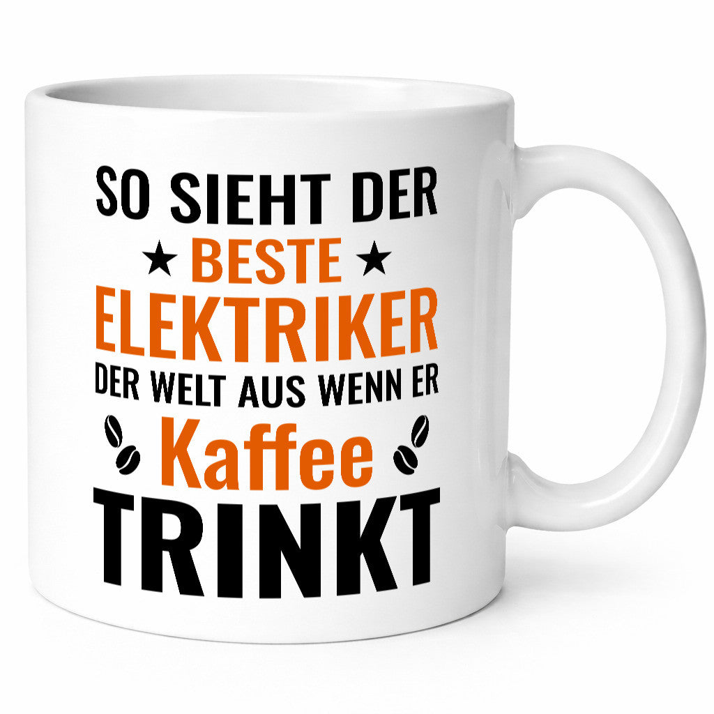Kaffee trinkt: Elektriker | Elektronik Elektrotechnik Geschenkidee Humor Tasse