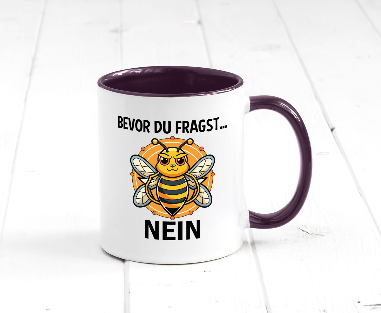 Bevor du fragst... Nein | Hummeln v2 lustig Humor Geschenkidee Geschenk Tasse