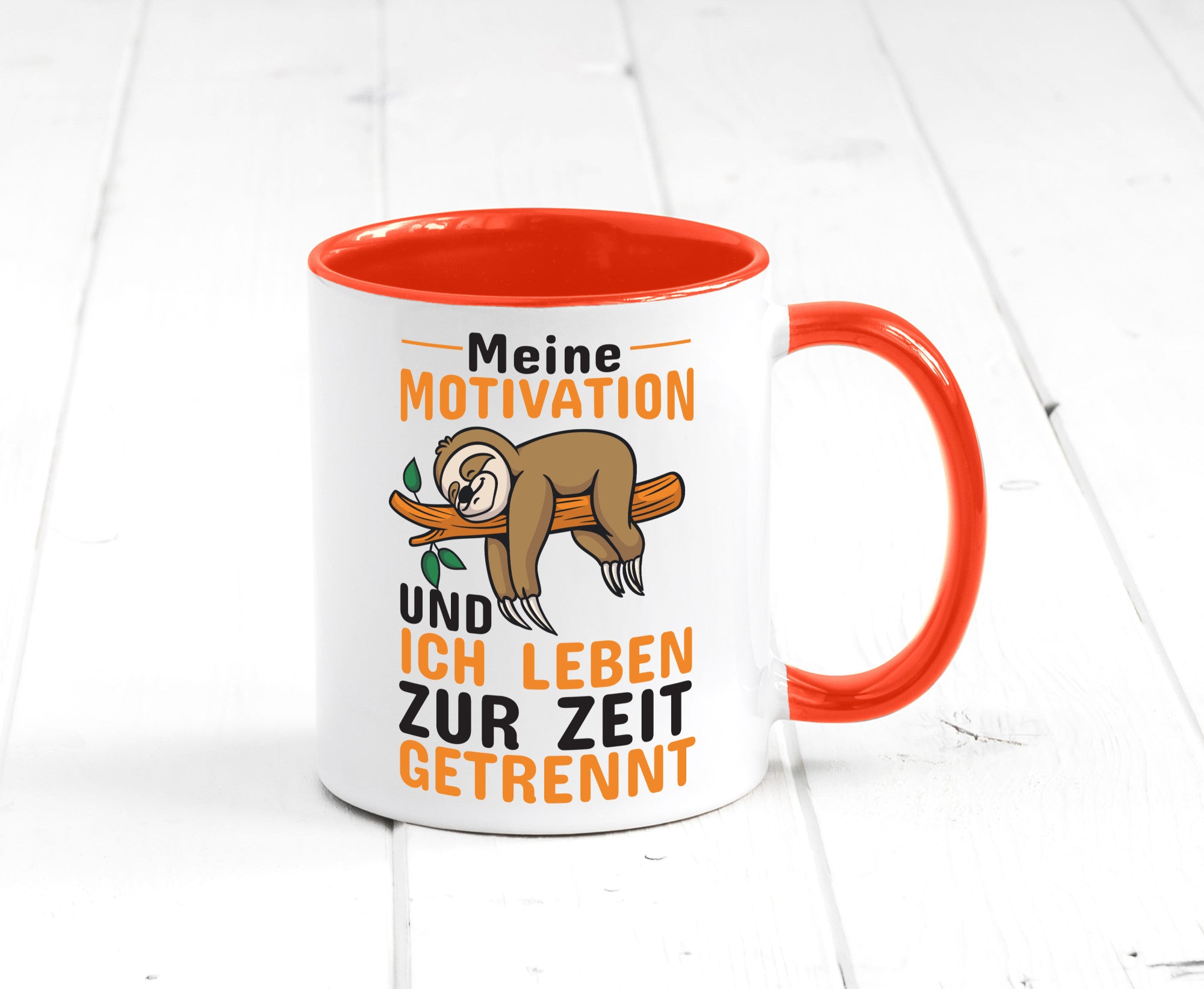 Keine Motivation | Faultier Tasse Büro Humor faul Geschenk Arbeit Kollegen