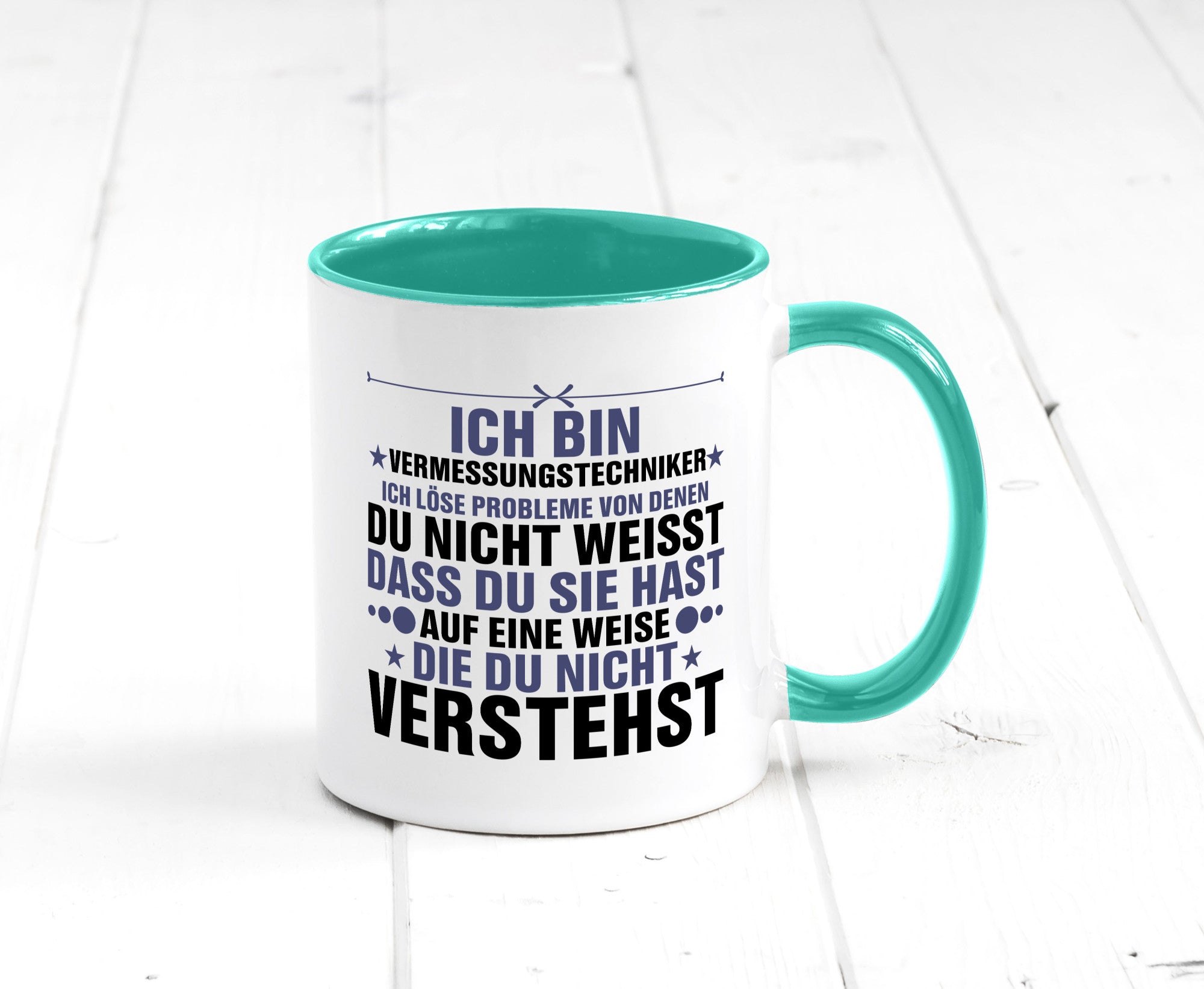 Löse Probleme: Vermessungstechniker | Techniker Humor Geschenkidee Tasse