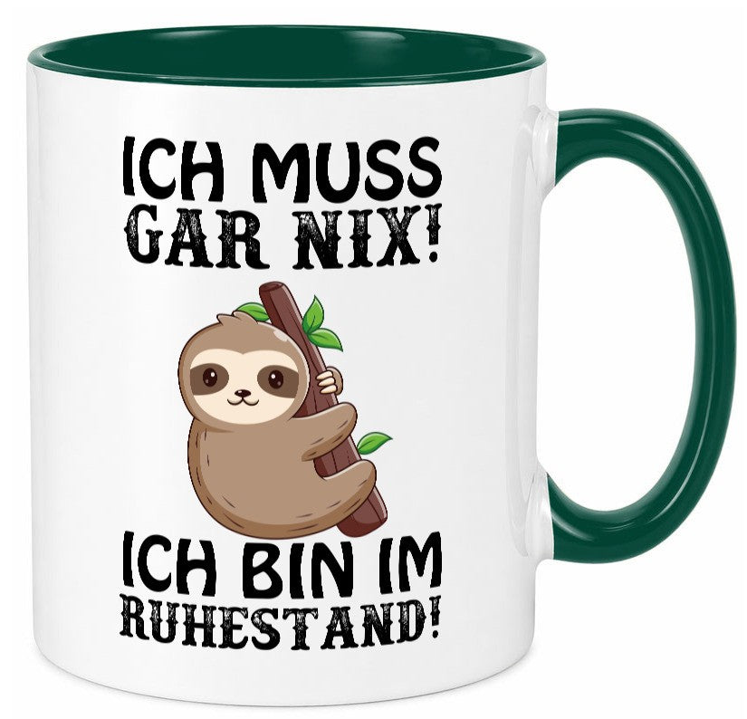 Ich bin im Ruhestand Humor Jubiläum Geschenkidee Tasse