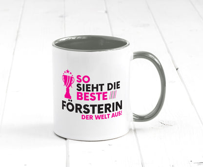 Die Weltbeste Försterin | Forst Arbeit Humor Kollegen Büro Geschenkidee Tasse