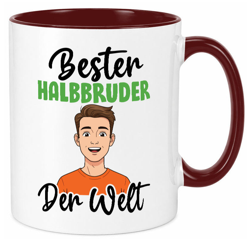 Bester Halb Bruder | Stiefvater Humor Familie Geschenkidee Tasse