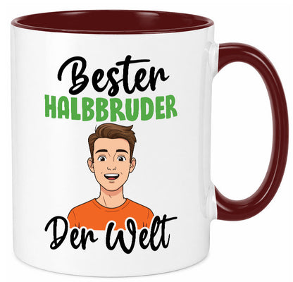 Bester Halb Bruder | Stiefvater Humor Familie Geschenkidee Tasse