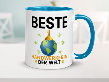 Welt Beste Handwerkerin | Handwerkerinnen lustiger Spruch Geschenk Humor Tasse
