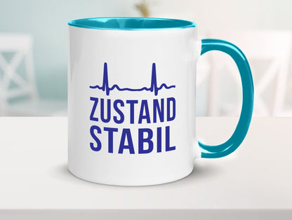 Zustand stabil | Herzschlag v2 Geschenk Humor Geschenkidee lustiger Spruch Tasse