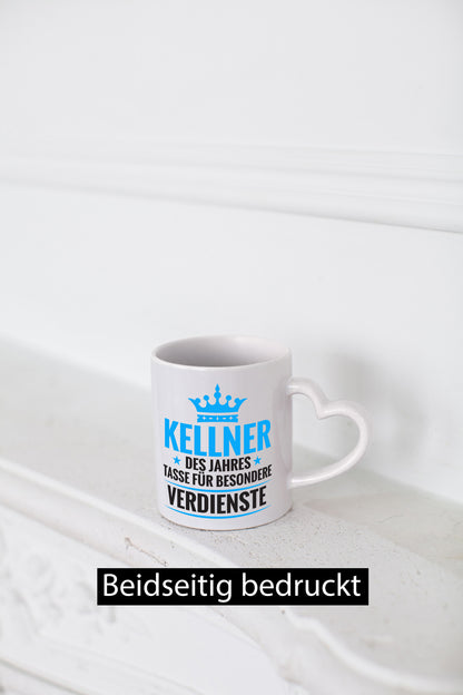Besonderer Verdienst: Kellner | kellnern Bedienung Humor Geschenkidee Tasse