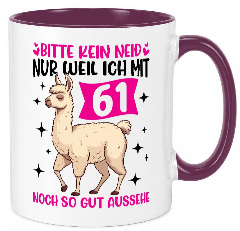 61. Geburtstag | 61 Jahre Lama gut aussehen Geschenkidee Humor Tasse