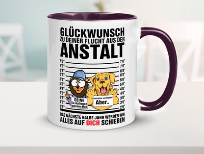 Glückwunsch zu deiner Flucht | Abschiedgeschenk v3 Geschenk Humor Geschenkidee