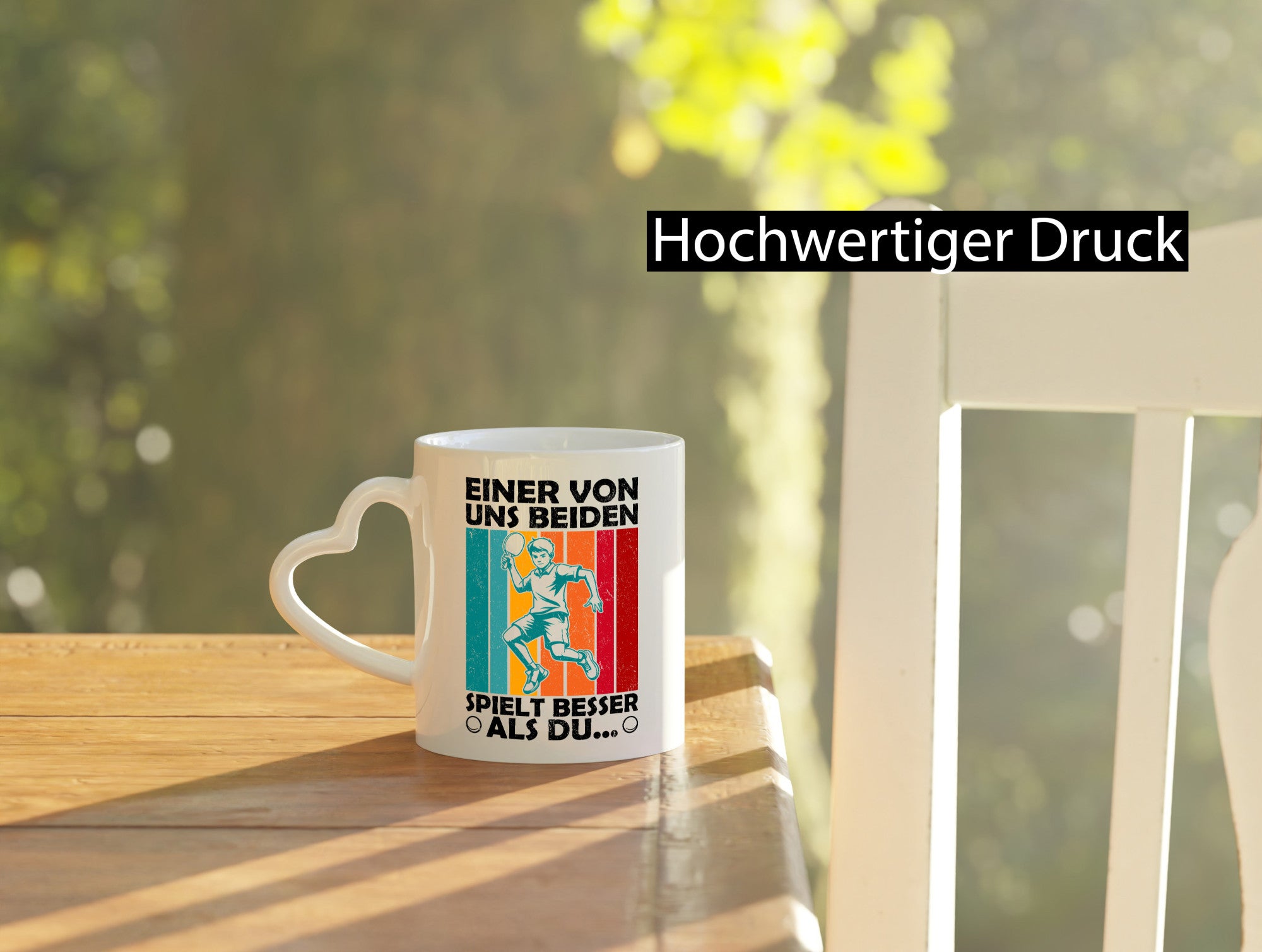 Von uns beiden spielt besser als du | Tischtennis Tennis Humor Geschenkidee