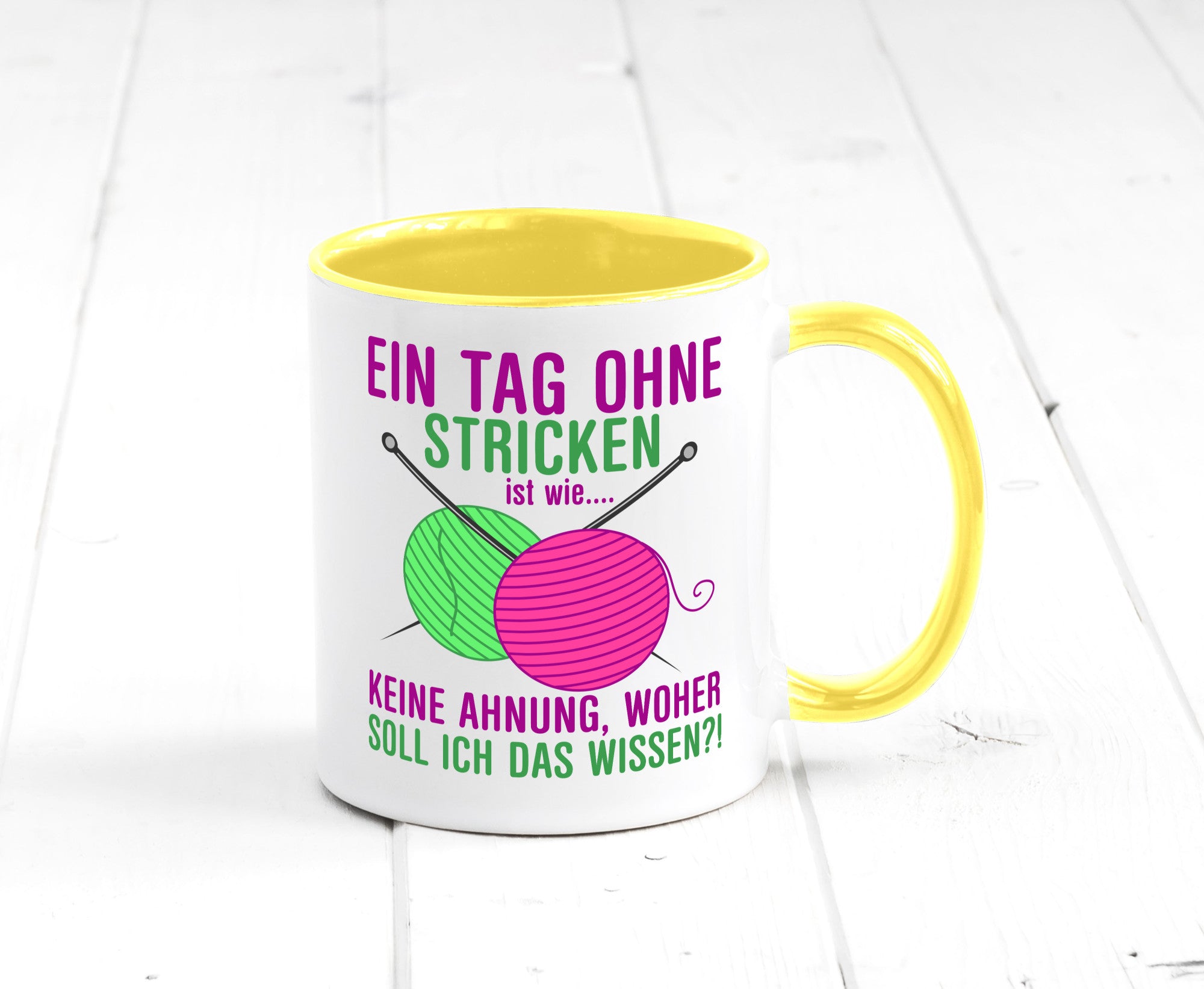 Ein Tag ohne Stricken | Strickzubehör Hobbystrickerin Geschenk Humor