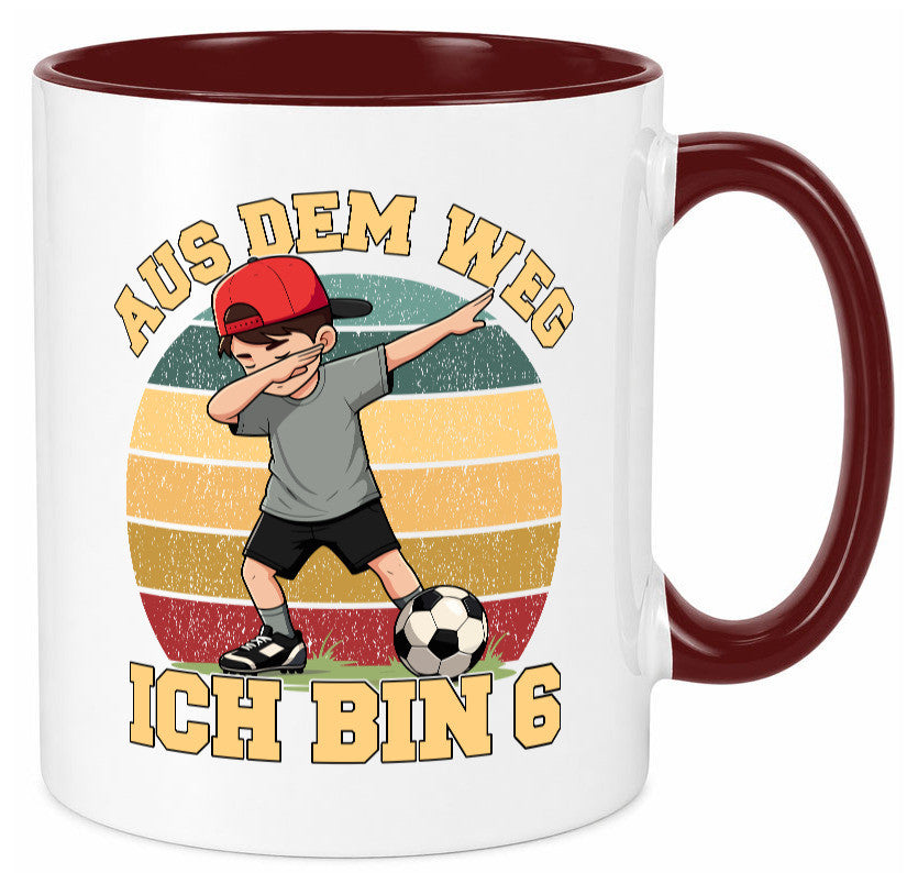 6. Geburtstag | 6 Jahre Fußball Junge Fußballer Geschenk Geschenkidee lustiger Tasse