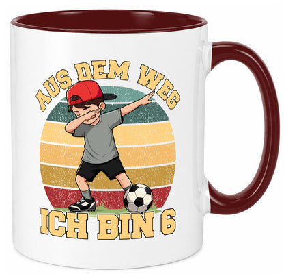 6. Geburtstag | 6 Jahre Fußball Junge Fußballer Geschenk Geschenkidee lustiger Tasse