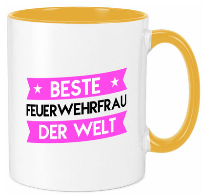Bester Feuerwehrfrau | Feuerwehr lustig Humor Geschenkidee Geschenk Tasse
