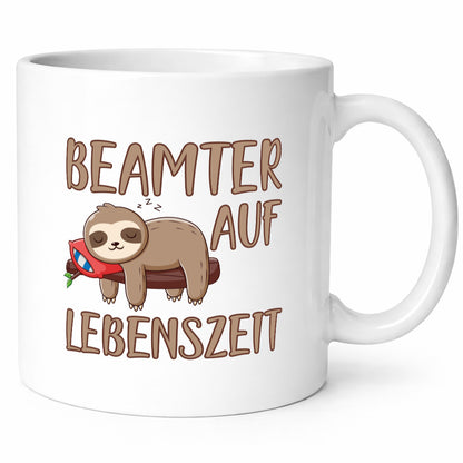 Beamter auf Lebenszeit | lustige Büro Tasse Faultier Geschenk Arbeit Kollegen