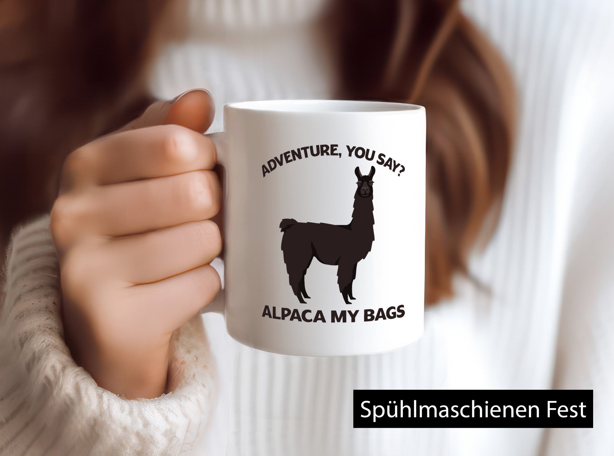 Adventure, Alpaca | Humor Geschenkidee Tasse
