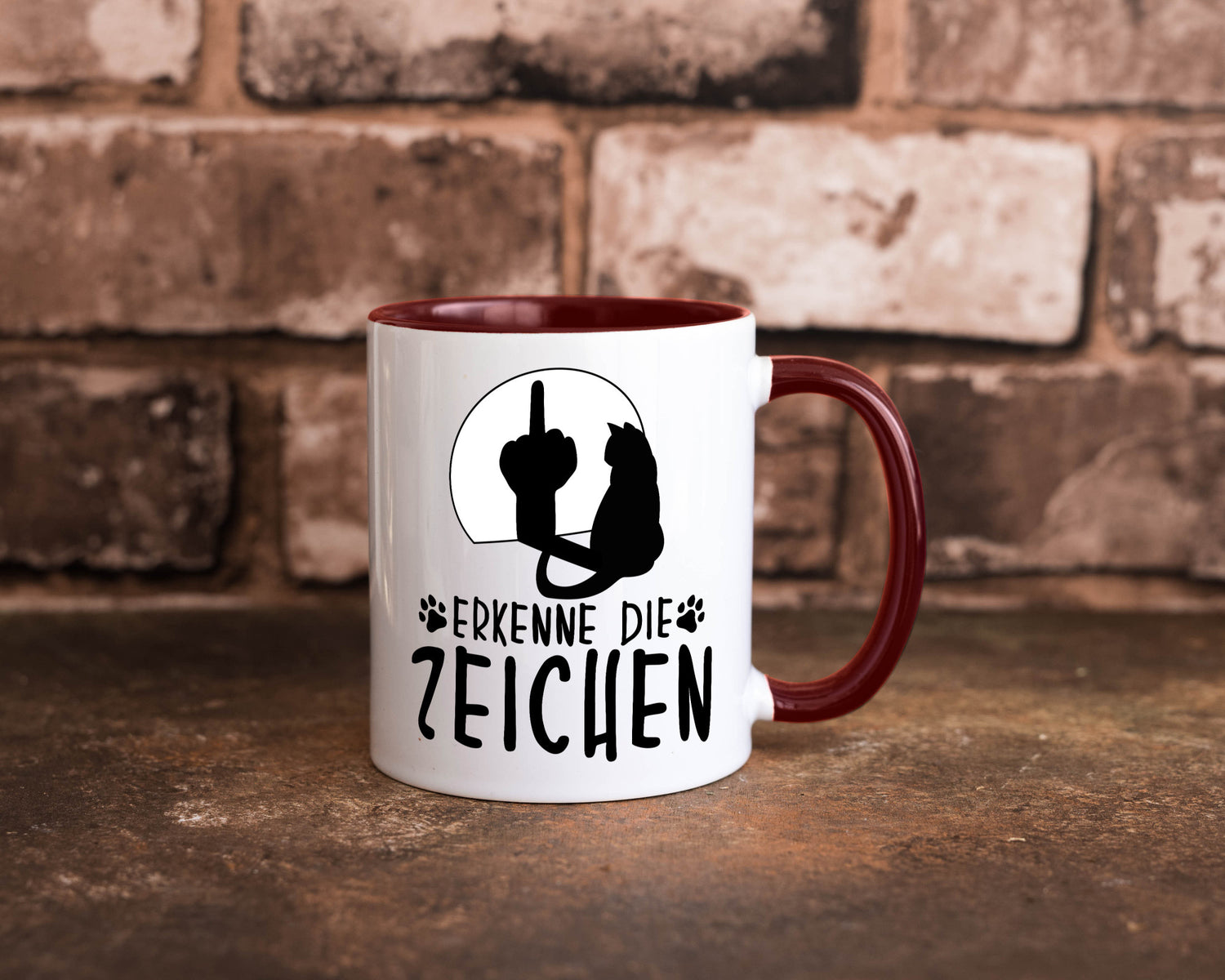 Erkenne die Zeichen | Katze Humor Tierliebhaber Geschenkidee Tasse