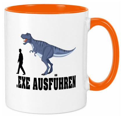 Exe Ausführen | Dinosaurier lustiger Spruch Geschenk Humor Geschenkidee Tasse