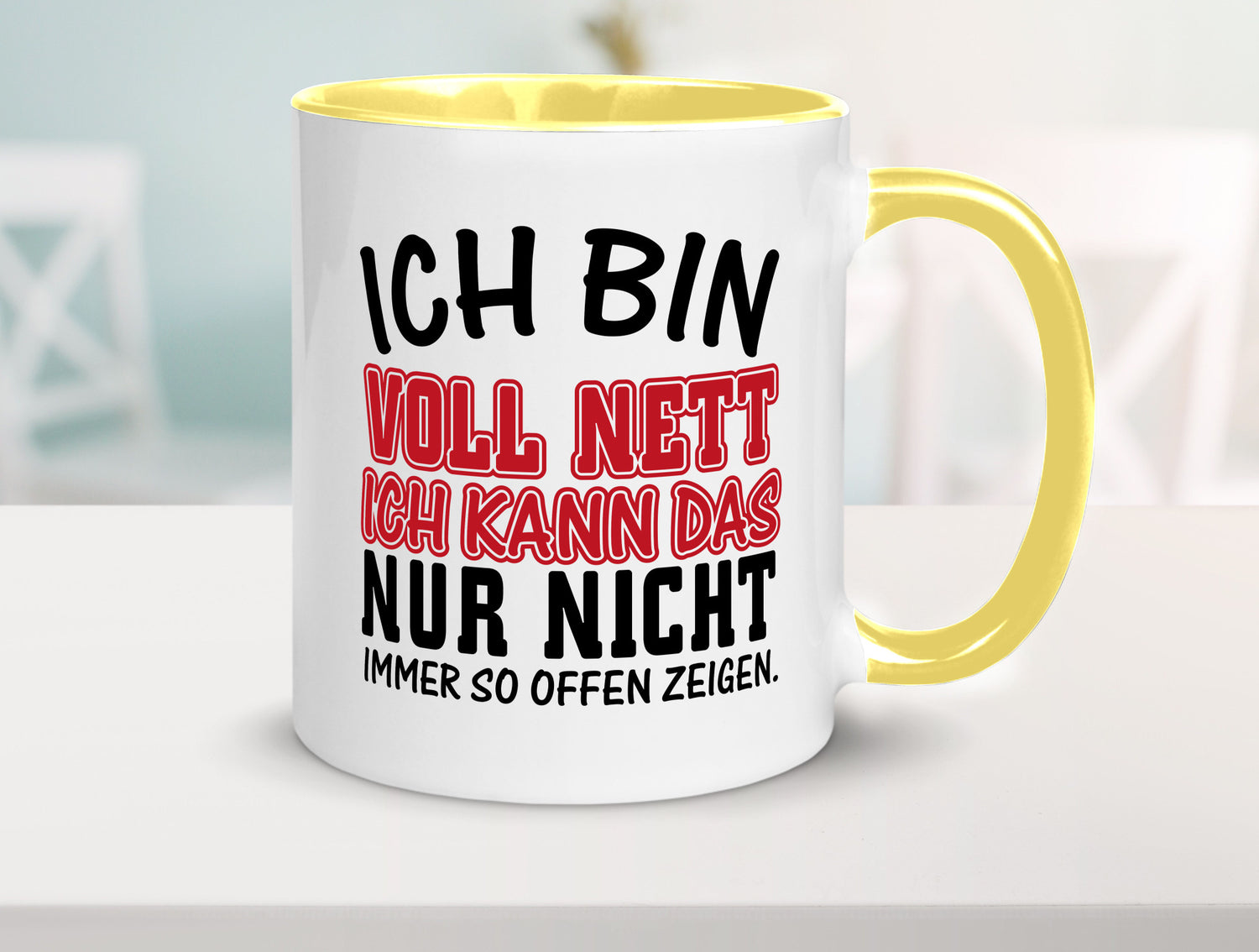 Ich bin voll nett Geschenkidee Humor Tasse