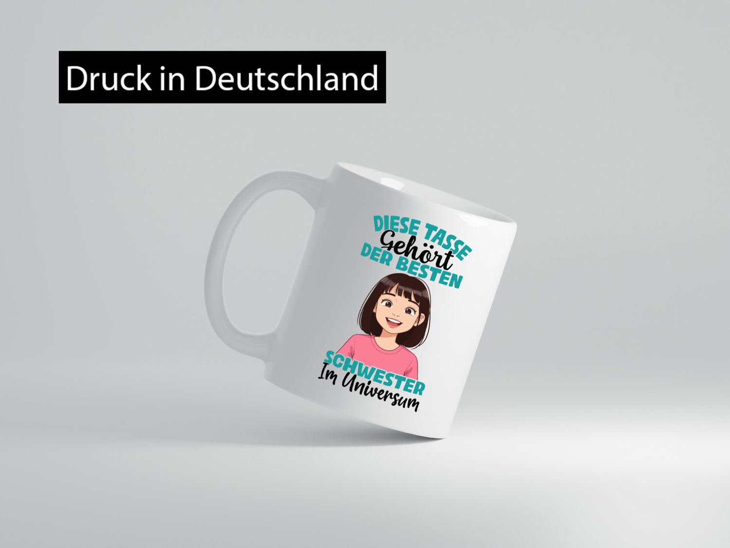Im Universum: Schwester | Große kleine lustig Humor Geschenkidee Geschenk Tasse