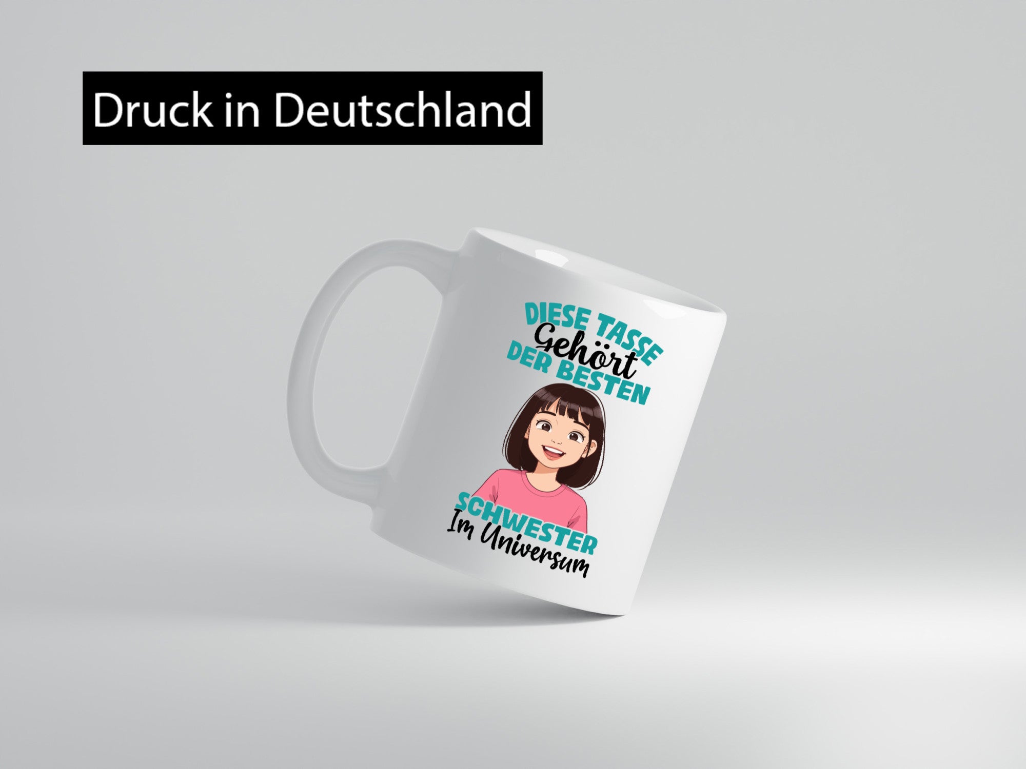 Im Universum: Schwester | Große kleine lustig Humor Geschenkidee Geschenk Tasse