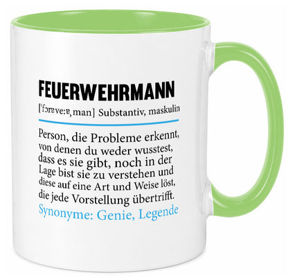 Feuerwehrmann | Spruch Beruf Feuerwehr lustig lustiger Geschenk Arbeit Kollegen Tasse