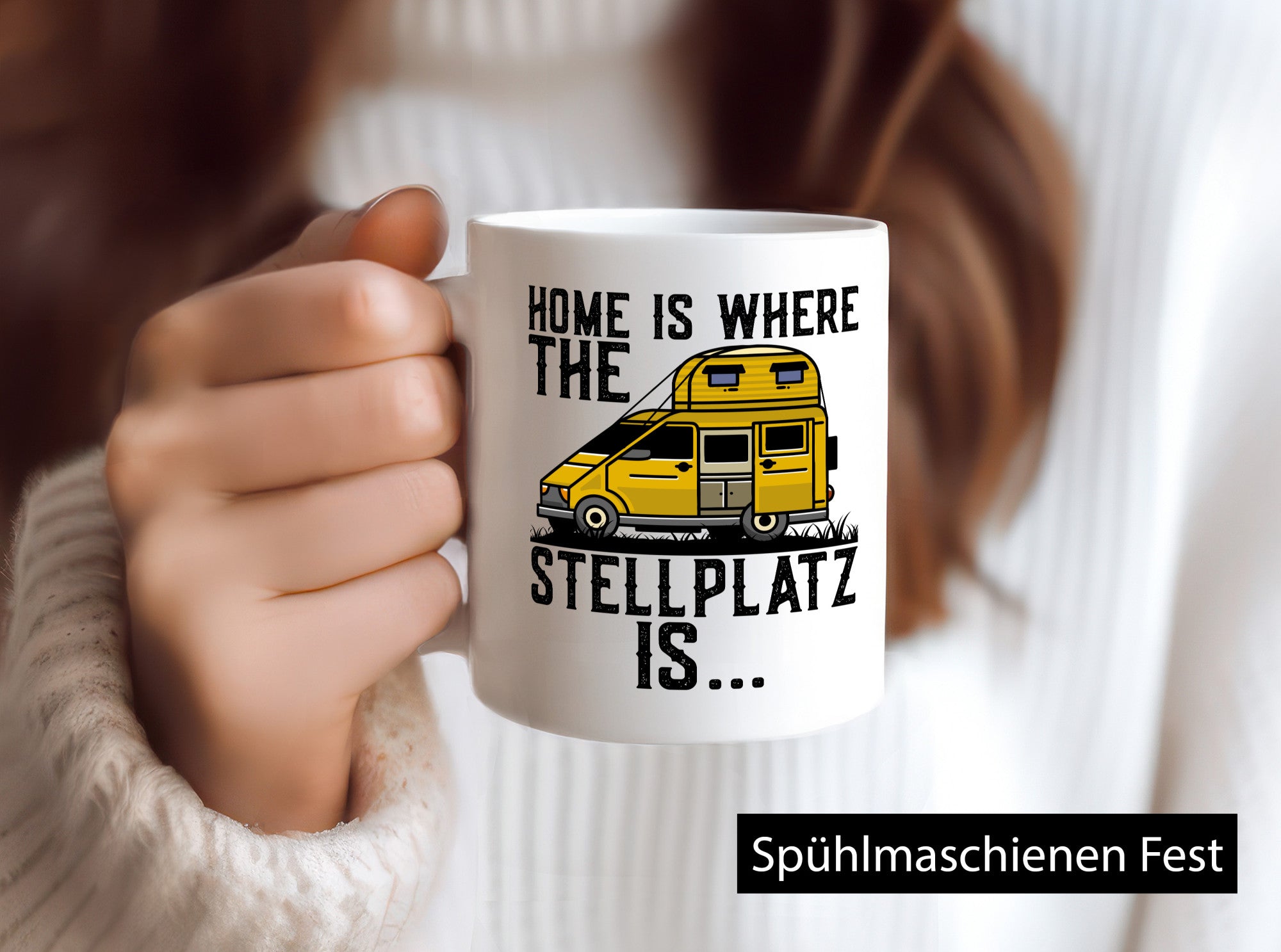 Camping | Wohnmobil Camper-Liebe Stellplatz Panorama Geschenkidee Humor Tasse