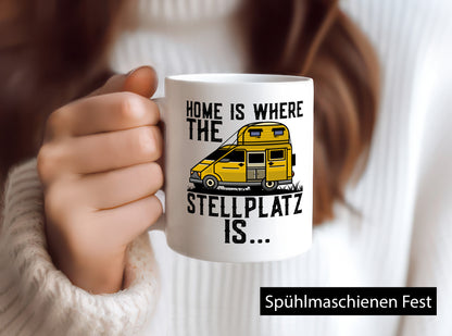 Camping | Wohnmobil Camper-Liebe Stellplatz Panorama Geschenkidee Humor Tasse