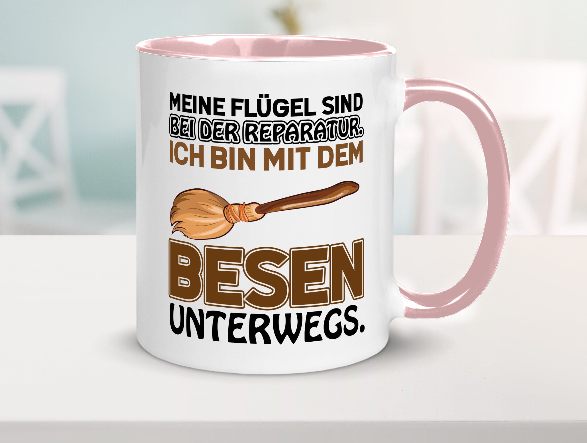 Flügel Reperatur lustig Humor Geschenkidee Geschenk Tasse