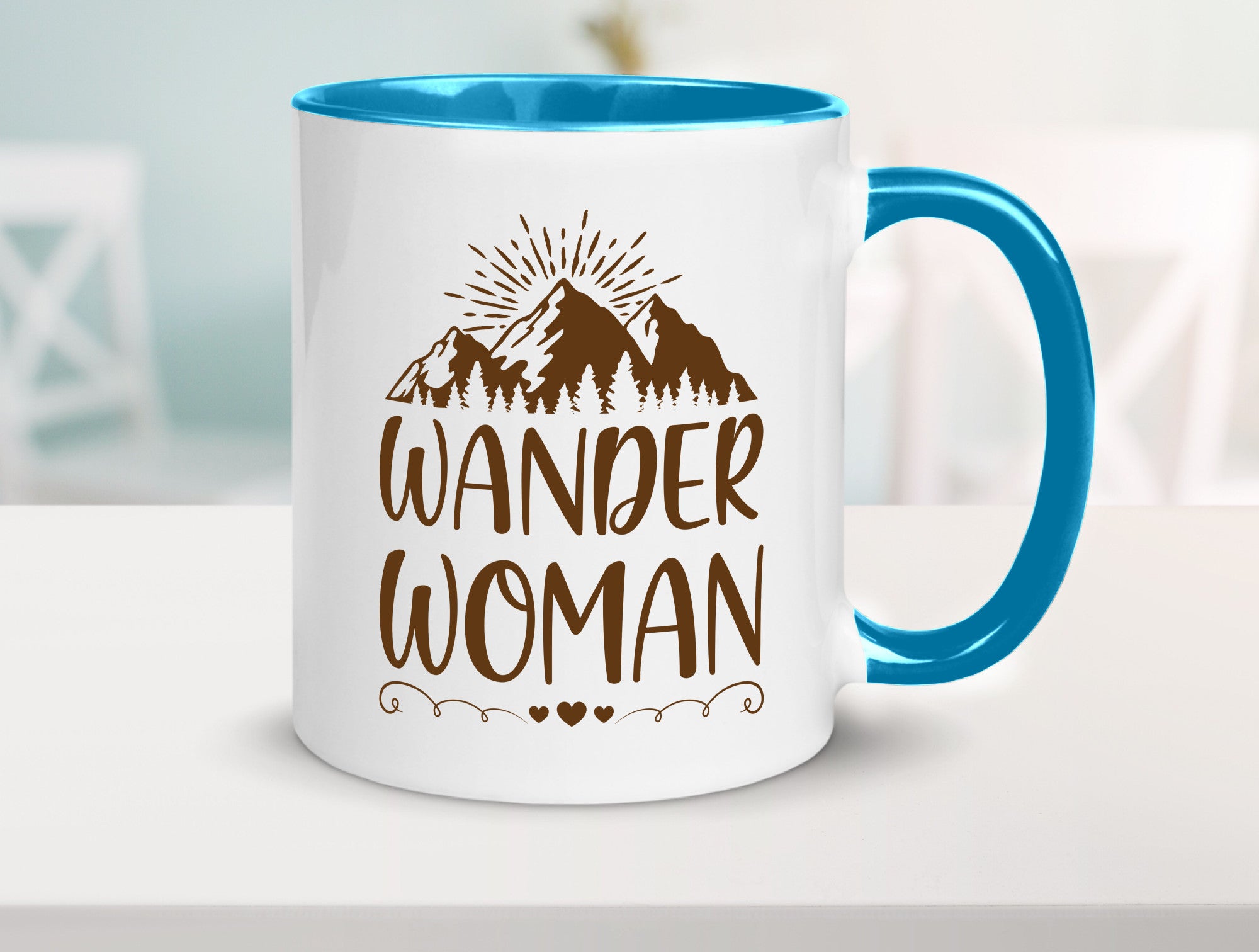 Wander Woman | Berge Herzen Geschenk Familie Geschenkidee lustiger Spruch Tasse