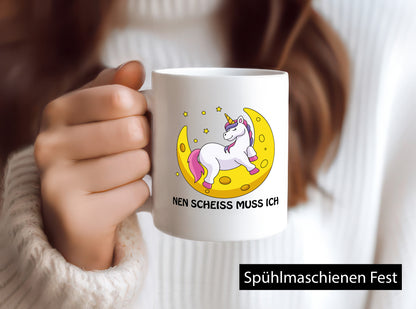 Nen Scheiss muss ich Geschenkidee Humor Tasse