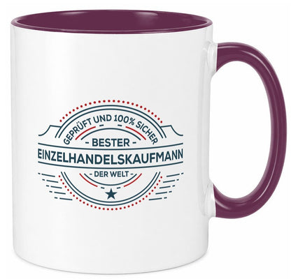 Geprüft und sicher: Einzelhandelskaufmann | Einzelhandel Humor Geschenkidee Tasse