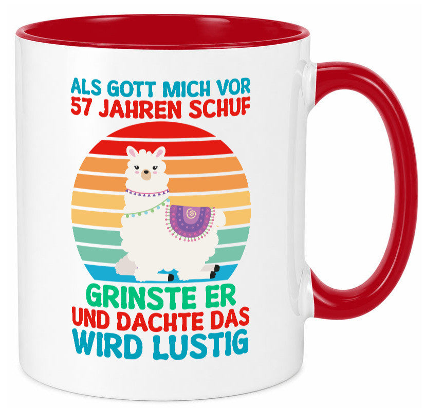 57. Geburtstag | 57 Jahre Gut Schuf mich Lama v2 lustiger Spruch Geschenk