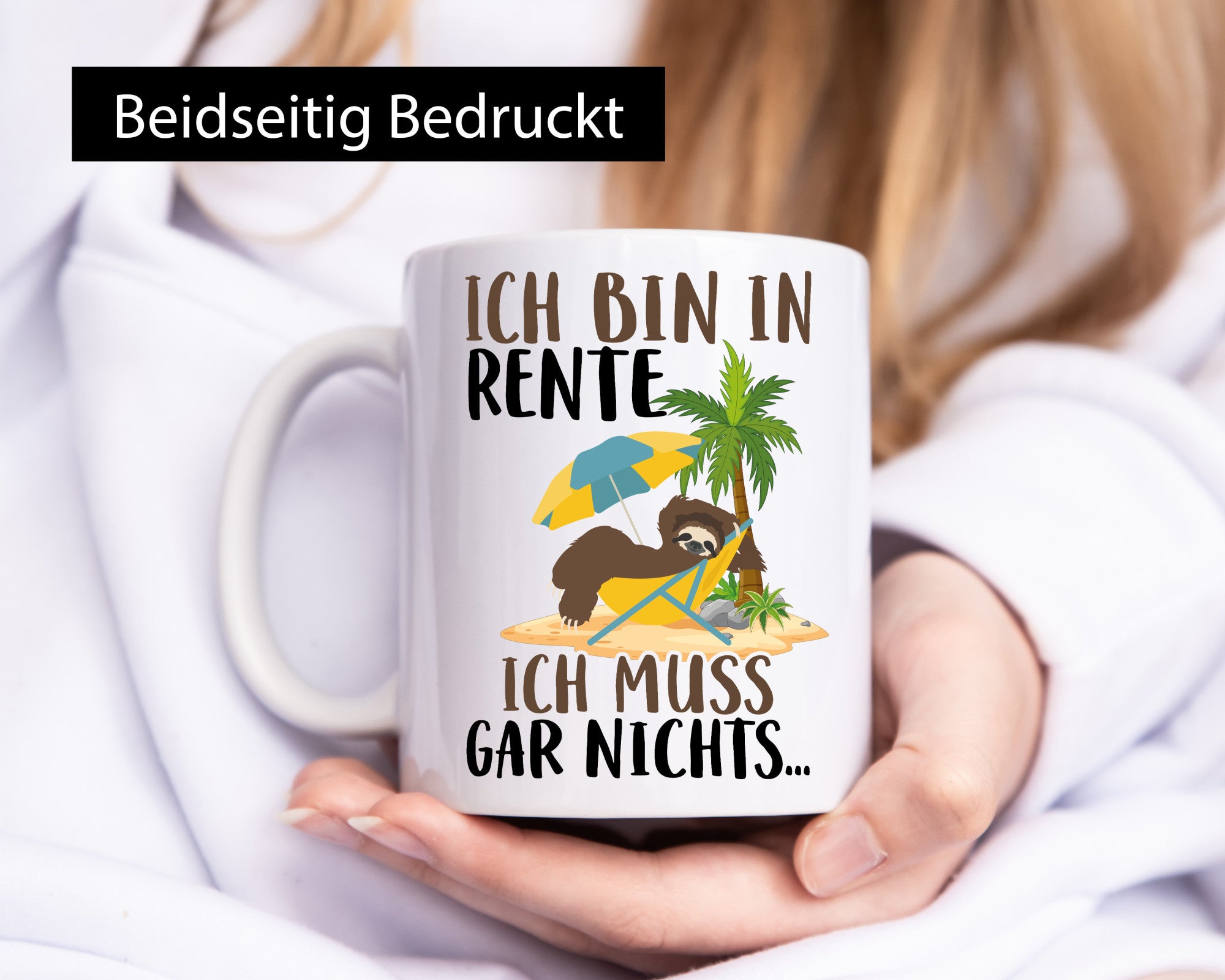 Ich bin in Rente | Faultier Rentner Ruhestand Geschenk Jubiläum lustiger Spruch
