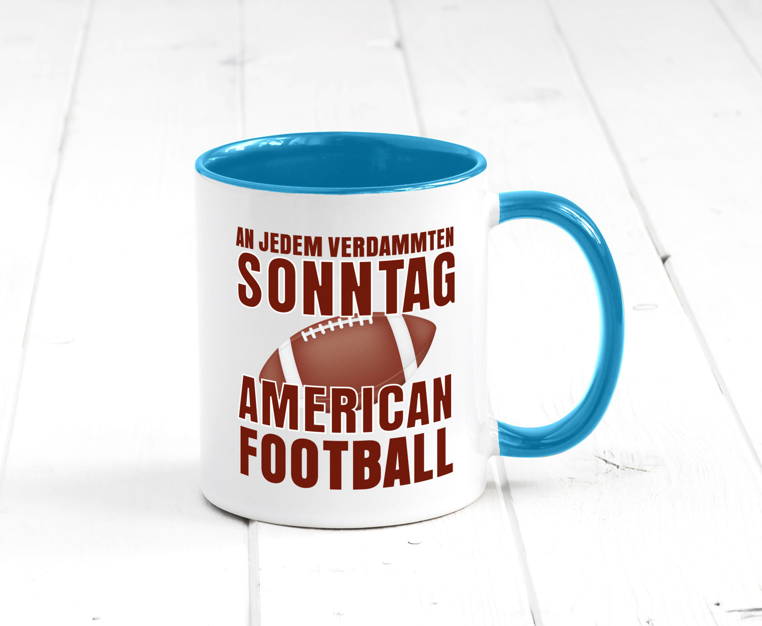 American Football | Sportfan Motiv jeden Sonntag Humor Geschenkidee Tasse