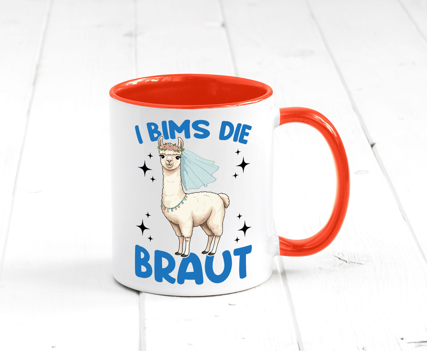 I Bims die Braut | Lama JGA Hochzeit lustig Humor Geschenkidee Geschenk Tasse